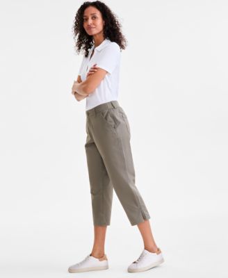 Women's Mid-Rise Comfort Waist Capri Pants