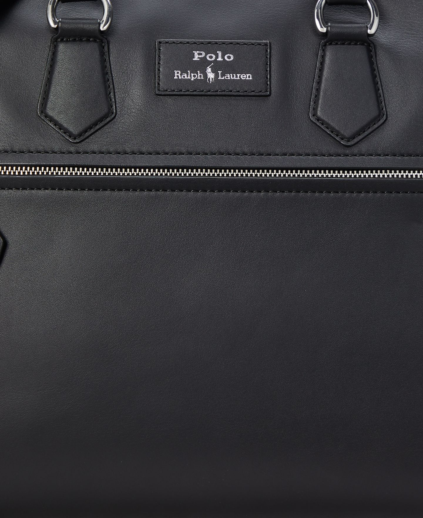 Мужская сумка Polo Ralph Lauren Smooth Leather Commuter, цвет: Чёрный — фото 4