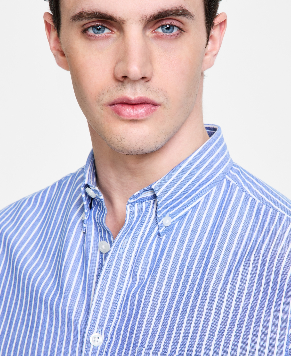 Hugo Boss Hugo By  Men's Oversized-fit Stripe Shirt In Open Blue
