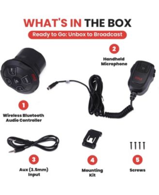 Amplified Wireless BT Audio Controller Kit with Microphone, Waterproof