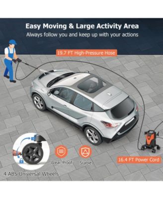 2400 PSI Electric Pressure Washer with 4 Universal Wheels