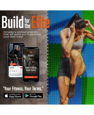 6-Piece Puzzle Exercise Mat, EVA Foam Tiles, Blue/Green