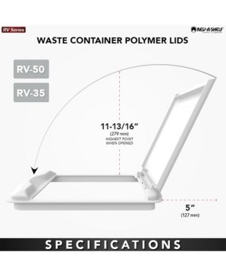 35 Qt Trash Can Replacement Lid, Gray, RV-35-LID-13-1-40 (2 Pack)