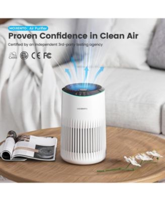 MORENTO 2 Pack Air Purifier for Home Office with HEPA Filter, Sleep Mode, Fragrance Sponge, Quiet Operation, Ambient Light