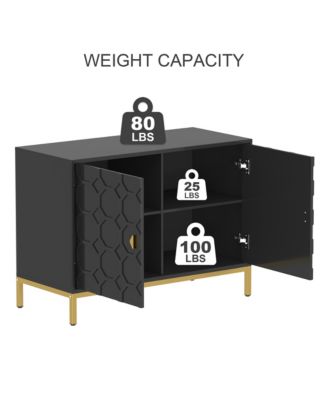 Freestanding Storage Cabinet 2-Door Accent Cabinet