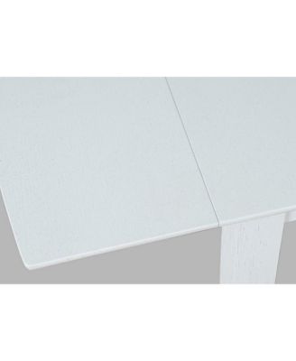 1-Piece Wire-Brushed Acacia Drop-Leaf Table with Coastal Finish Dining Table