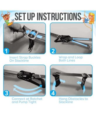 50  Ninja Warrior Obstacle Course Kit with 13 Accessories