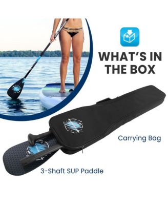 Adjustable 3-Piece SUP Paddle with Carry Bag