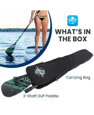 Adjustable 3-Piece SUP Paddle with Carry Bag