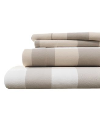 Ultra-Soft Turkish Cotton Plaid Flannel Sheet Set