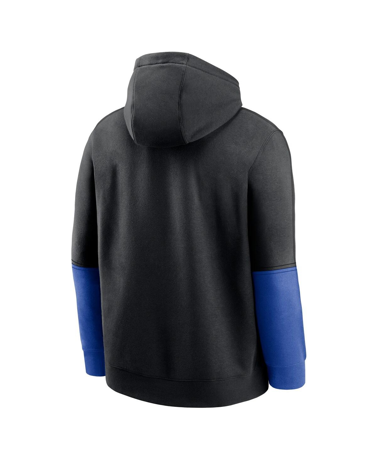Nike Men's Anthracite/royal Kentucky Wildcats 2024 Sideline Club Pullover Hoodie In Anthracite,royal