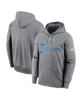 Nike - Men's Heather Gray Los Angeles Chargers Performance Pullover Hoodie