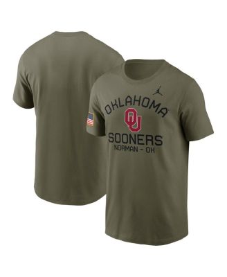Jordan - Men's Olive Oklahoma Sooners 2024 Military Appreciation Performance T-Shirt