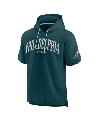 Men's and Women's Green Philadelphia Eagles Elements Ready Short Sleeve Pullover Hoodie