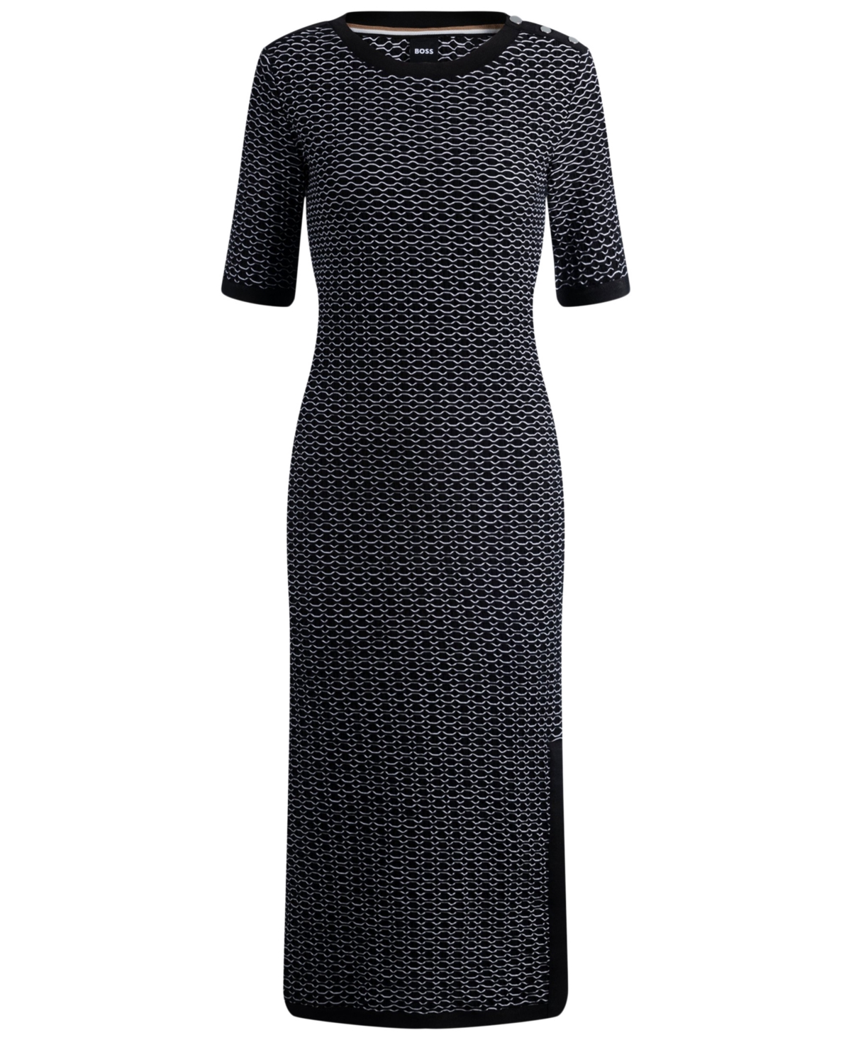 Hugo Boss Boss By  Women's Crew-neck Dress In Open Misc