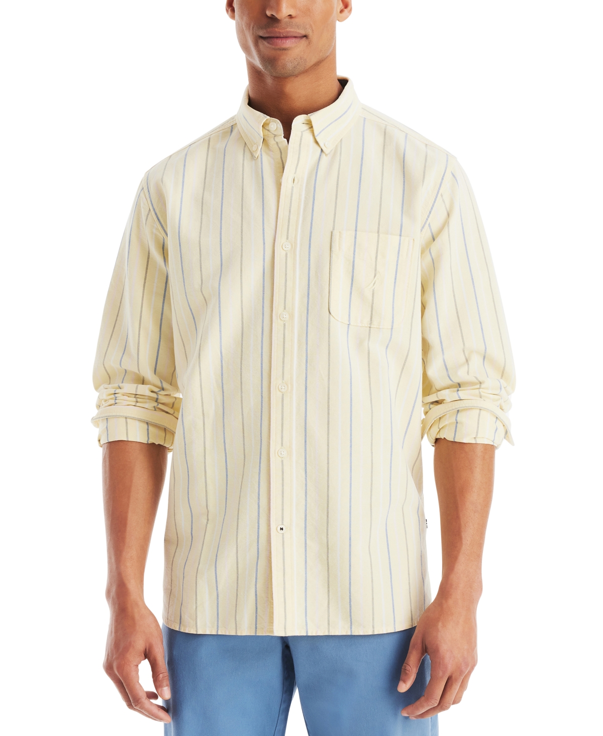 Men's Stripe Oxford Shirt - Sunshine