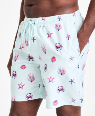 Men's Happy Crab Drawstring 7" Swim Trunks, Exclusively at Macy's