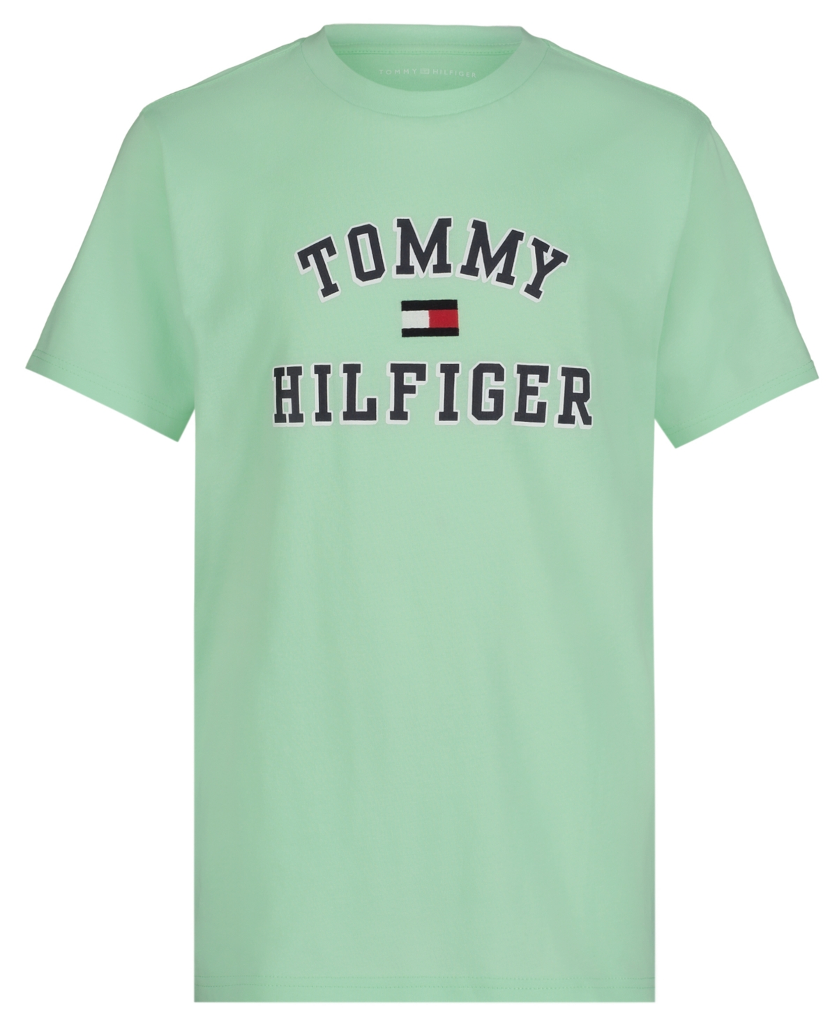 Tommy Hilfiger Big Boys Varsity Short Sleeve Tee In Green Ash