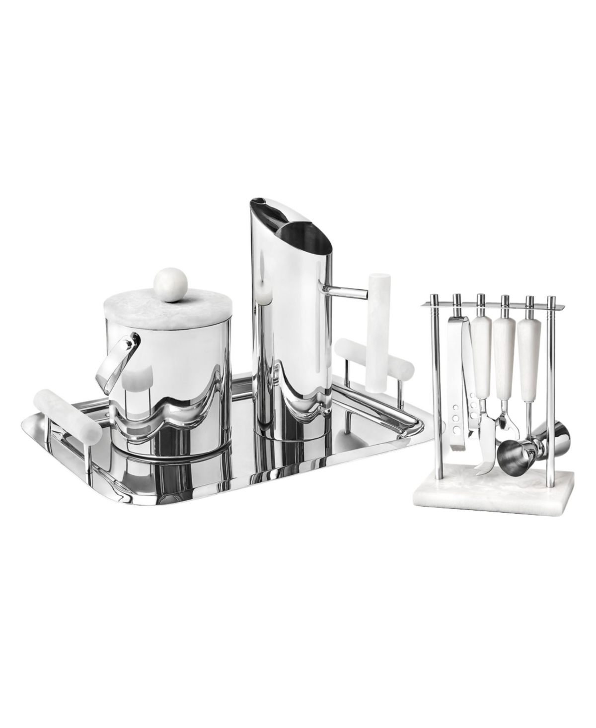 Godinger Azure Bar Tool, Set Of 4 In White
