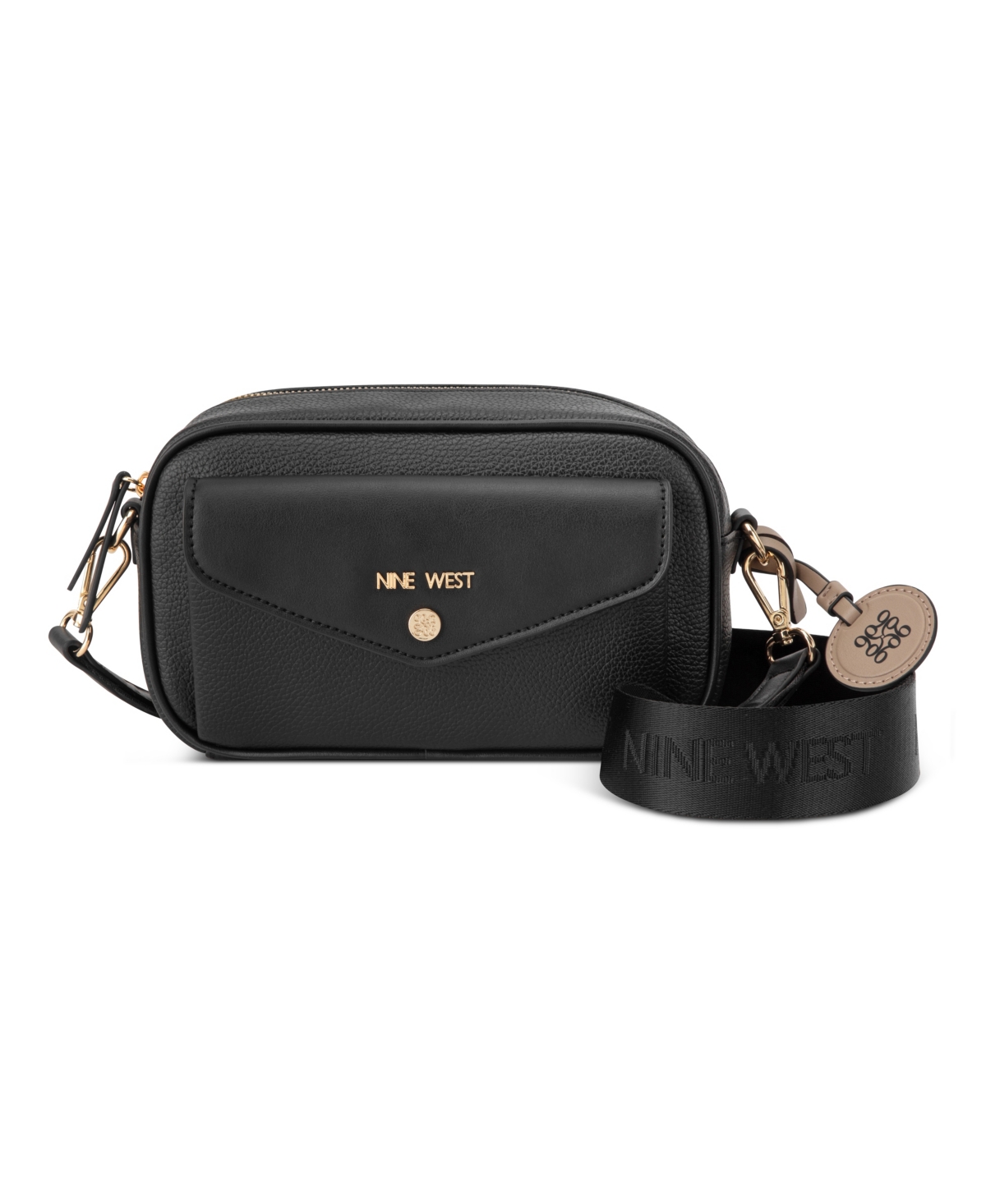 Nine West Caireann Camera Small Crossbody Bag In Black