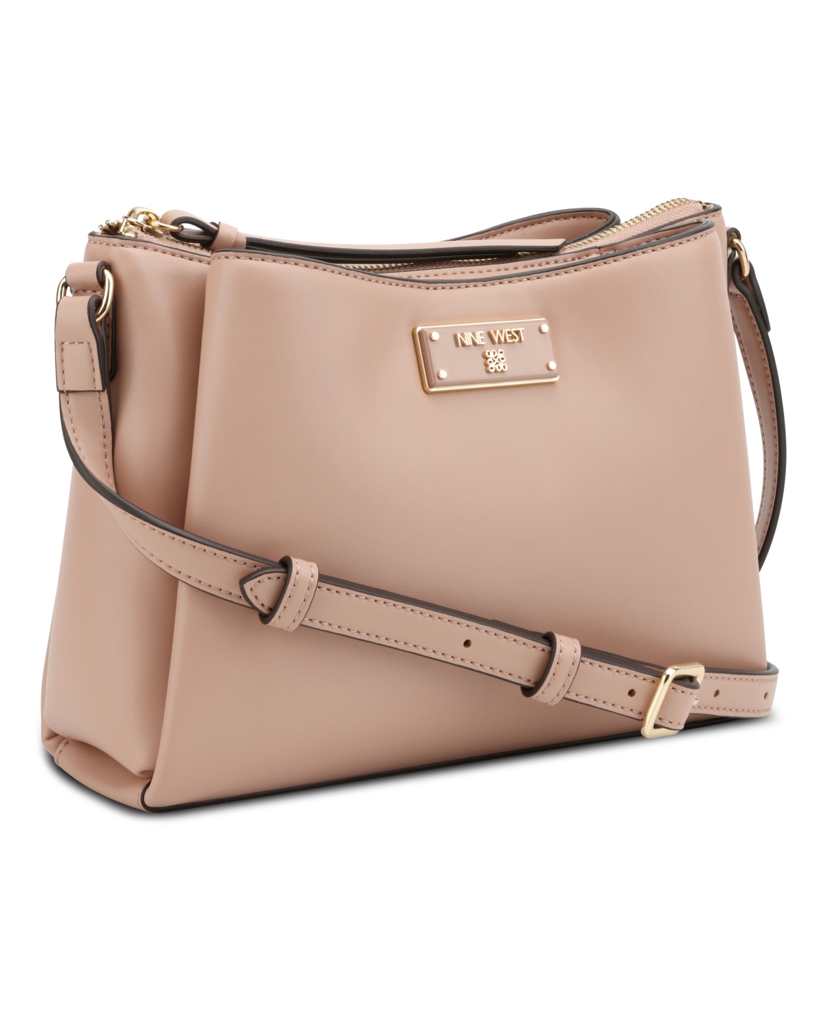 Shop Nine West Leonel 3 Comp Crossbody Bag In Blushing