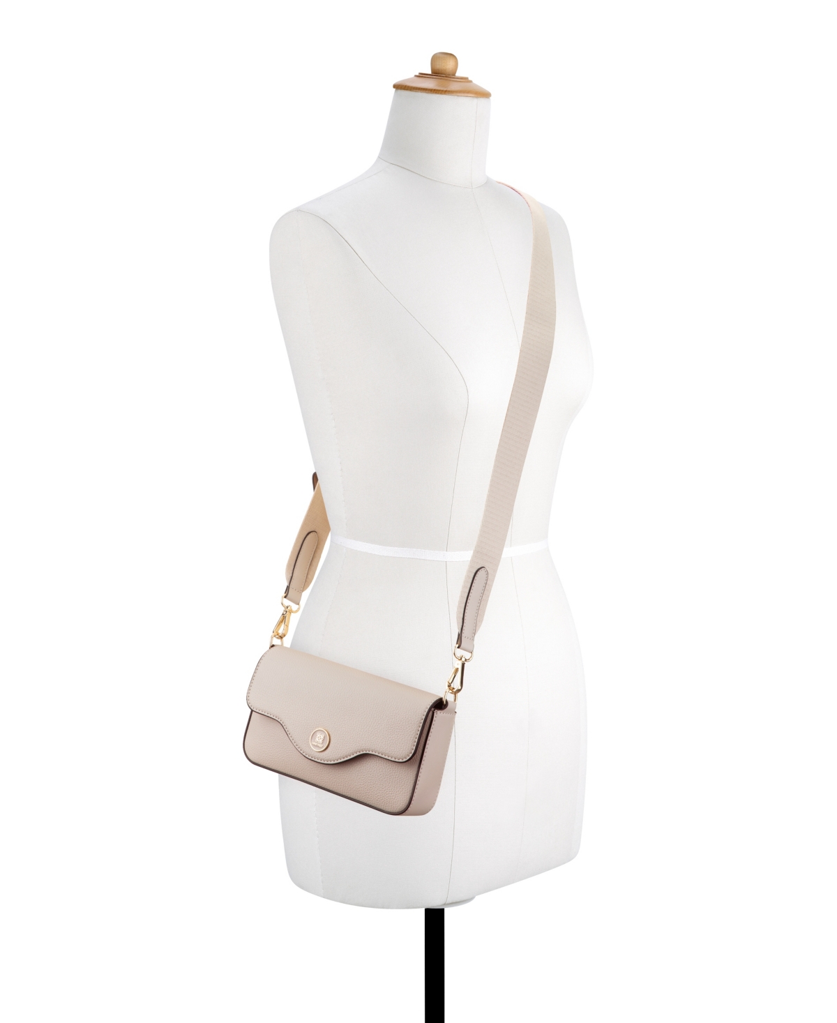 Shop Nine West Nalini Small Flap Crossbody Bag In Cement