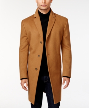 Kenneth Cole Reaction Raburn Wool-Blend Over Coat Slim-Fit