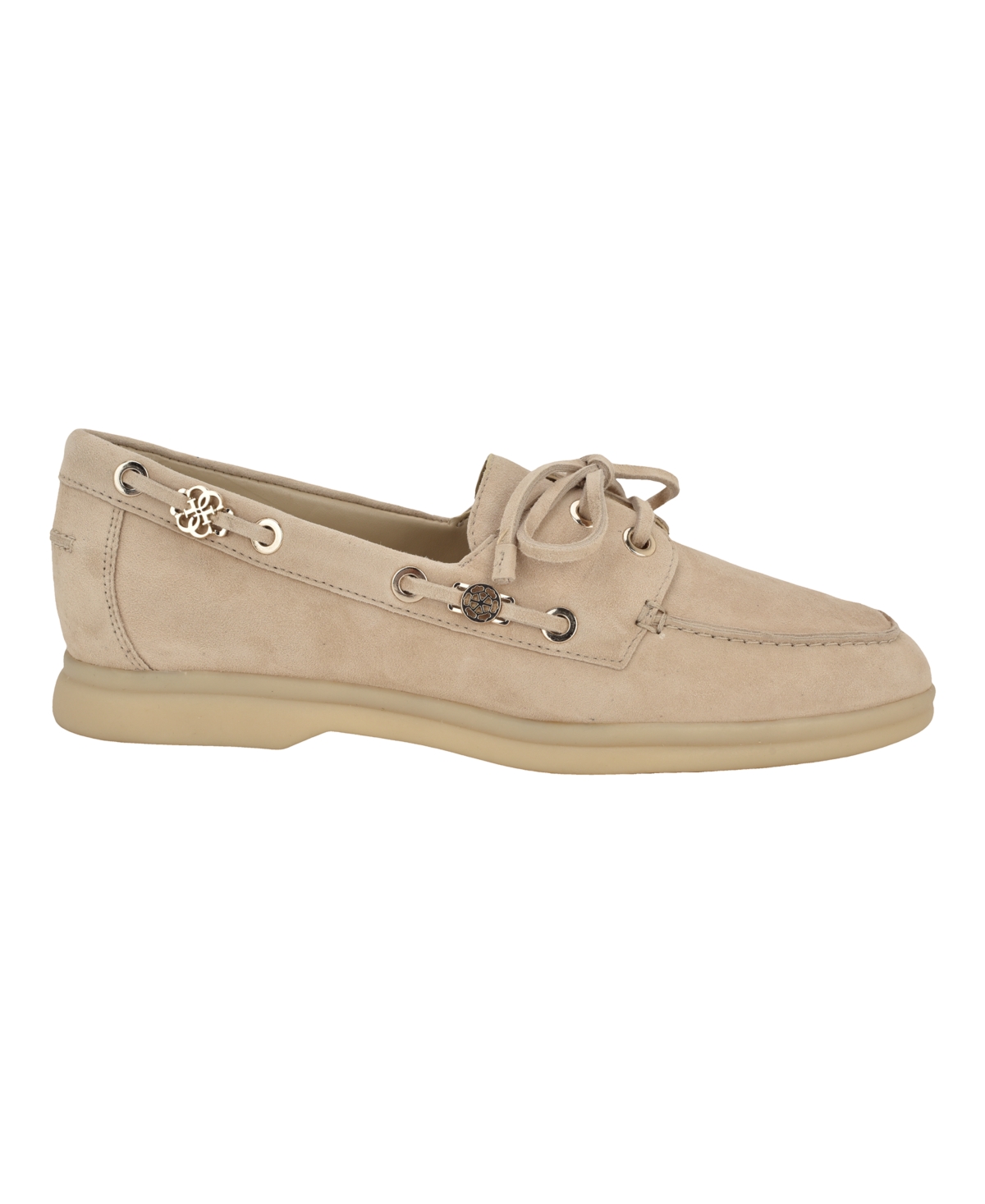 Guess Yomaya Loafer In Light Natural Suede