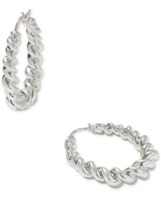 Kendra Scott - 14k Gold-Plated Twisted Ribbon Oval Hoop Earrings