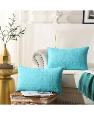 2 Pack Throw Pillow Cover Euro Sham Covers Lumbar Pillow Cover