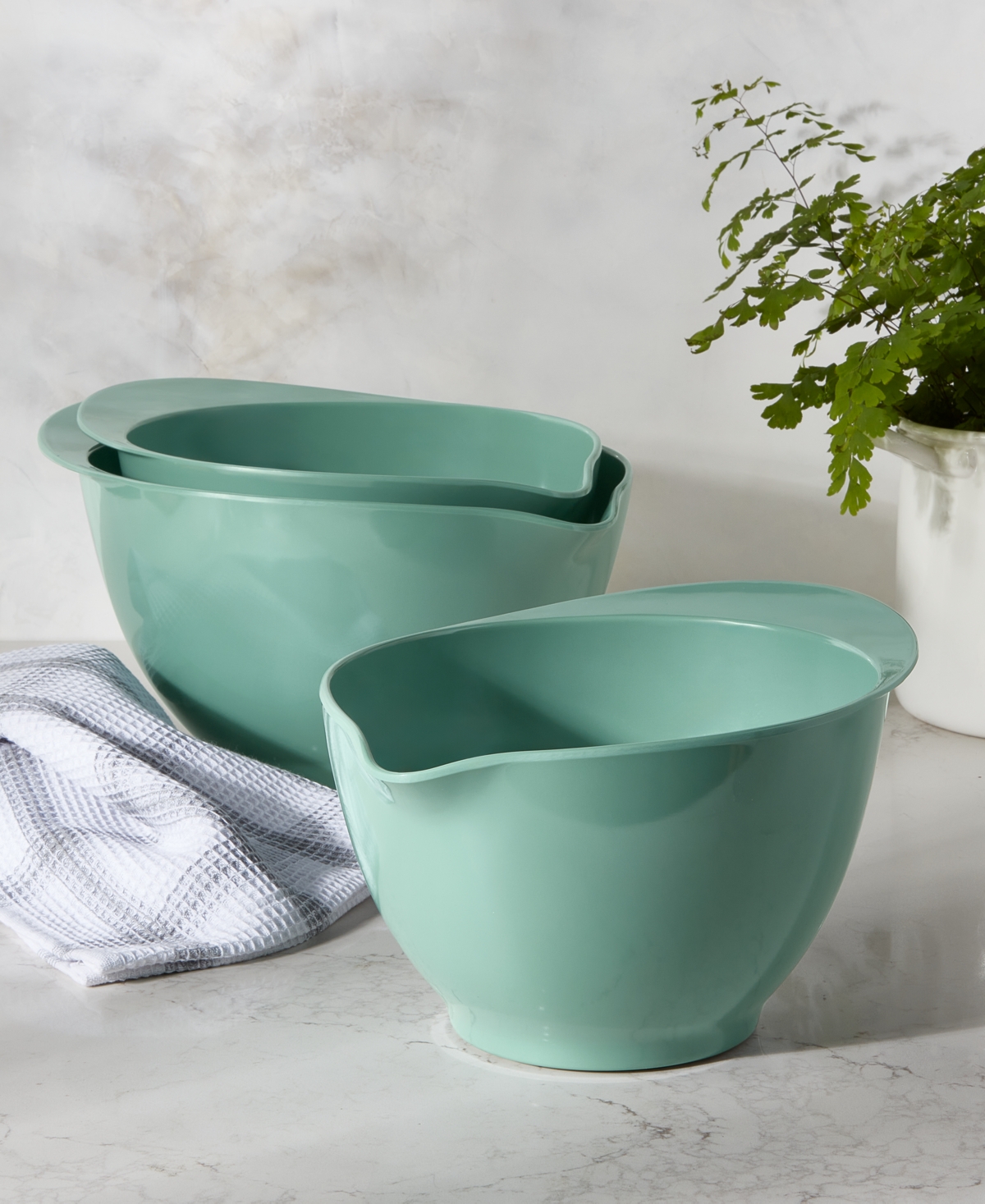 Macy's The Cellar Melamine Batter Bowls, Set Of 3, Exclusively At  In Green