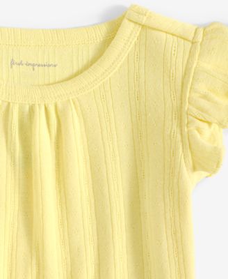 Baby Girls Solid Flutter-Sleeve Top, Exclusively at Macy's