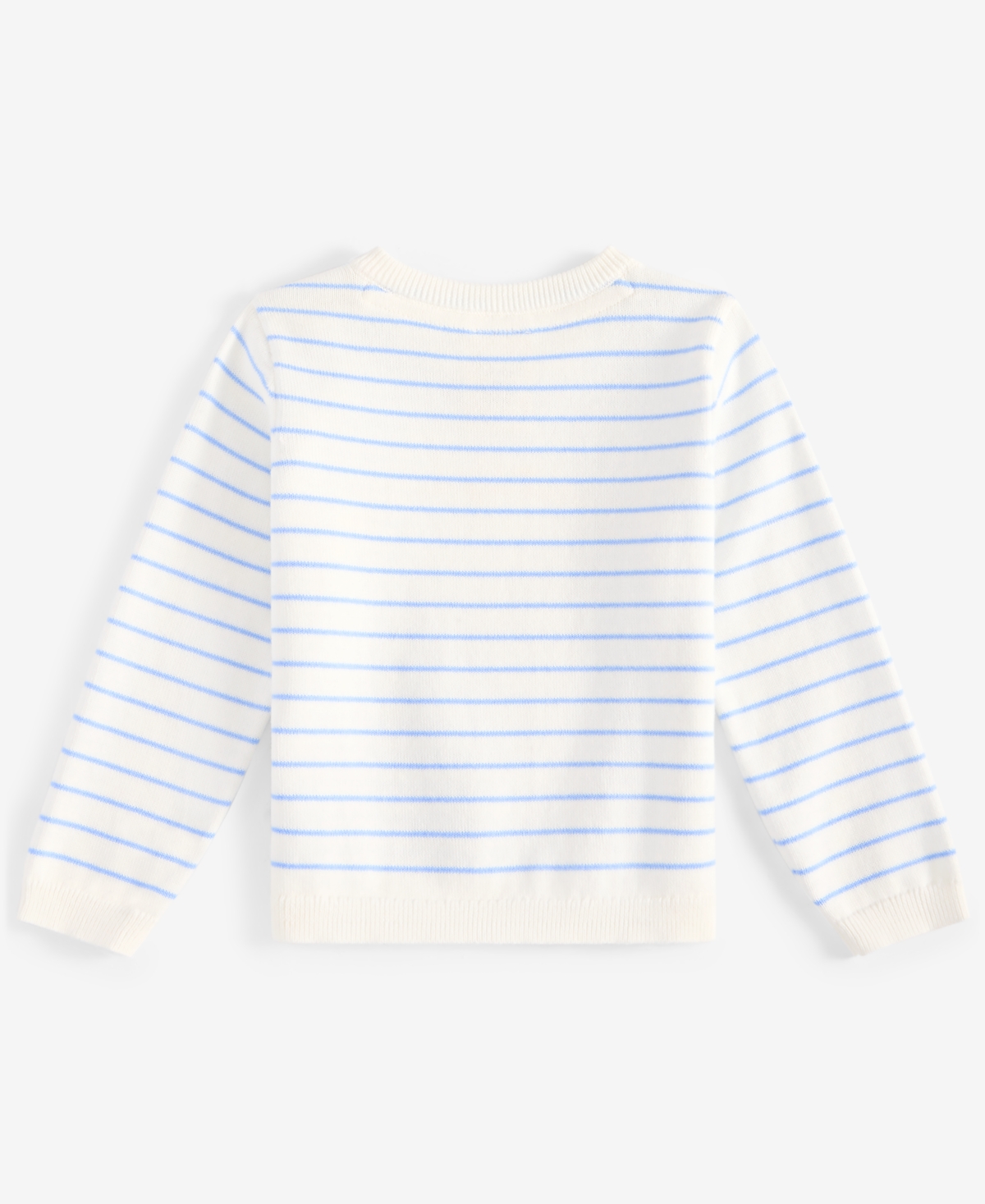 First Impressions Baby Sunny Day Striped Cotton Sweater, Exclusively At Macy's In Angel Whit