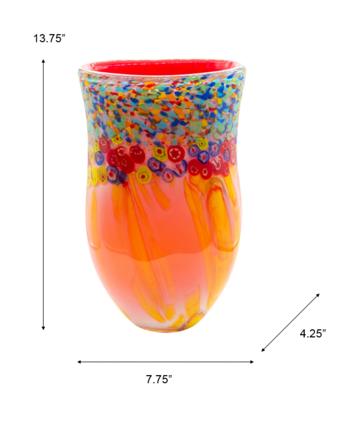 Dale Tiffany 13.75" Salt Creek Art Glass Vase
