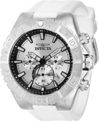 Invicta Men s 37634 Aviator Quartz Chronograph Silver Dial Watch Macy s