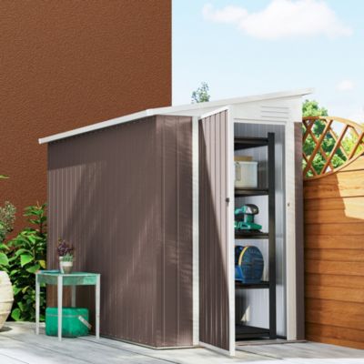 4' x 8' Storage Shed, Galvanized, Locking, Light