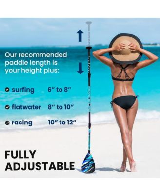 Adjustable 3-Piece SUP Paddle with Carry Bag