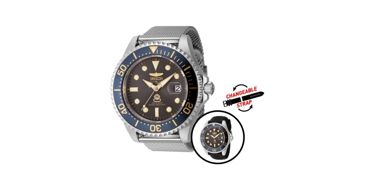 Men's 45806 Pro Diver Automatic Multifunction Charcoal Dial Watch - Silver