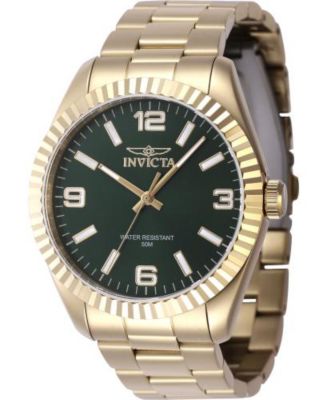 Invicta Men's 47459 Specialty Quartz 3 Hand Green Dial Watch - Macy's