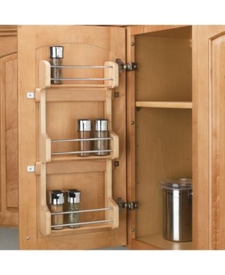 15" Kitchen Cabinet Door Mounted 3-Shelf Storage Spice Rack, 4SR-15