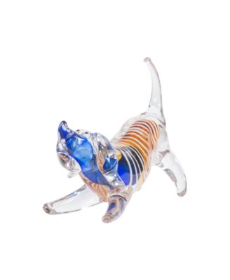 8" Joey Dog Art Glass Figurine