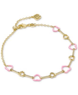 Kendra Scott - 14k Gold-Plated Pav&eacute; & Heart Flex Bracelet