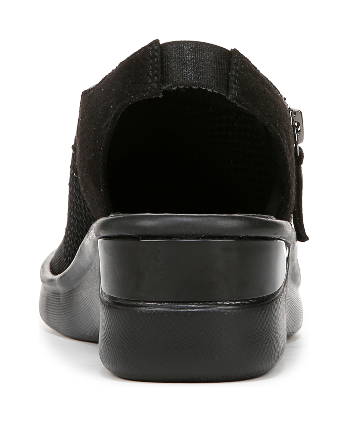 Bzees Women's Starlet Washable Slingback Wedge Sandals In Black Knit Fabric