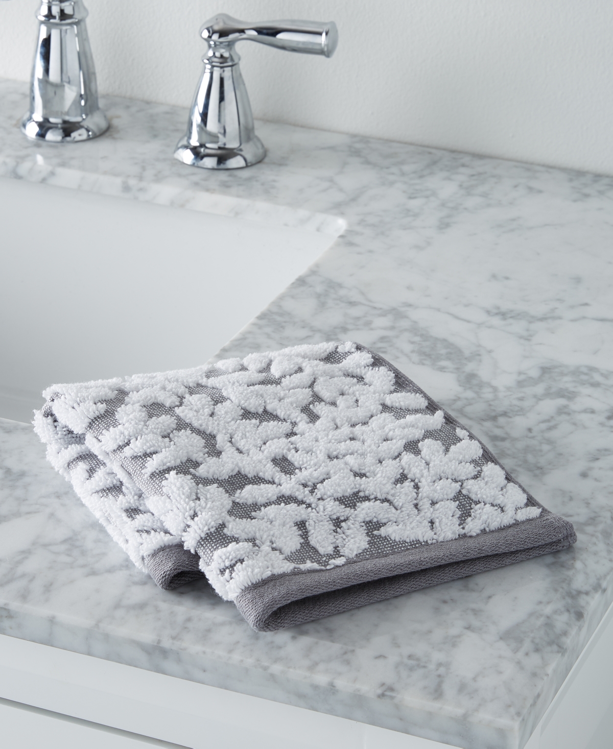 Charter Club Signature Boxwood Washcloth, 13" X 13", Exclusively At Macy's In Stone