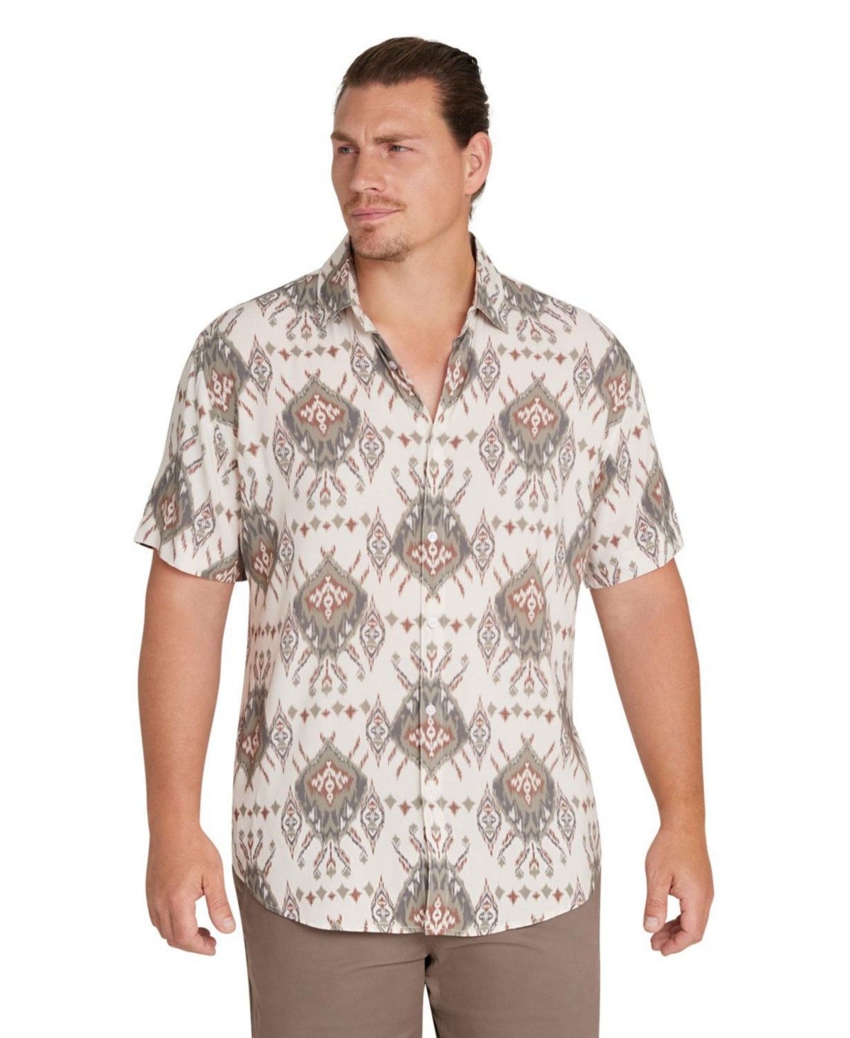 Men's Atlas Ikat Print Shirt - Ecru
