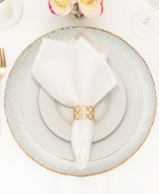 Shine Silver Charger Plate 13", Set of 4