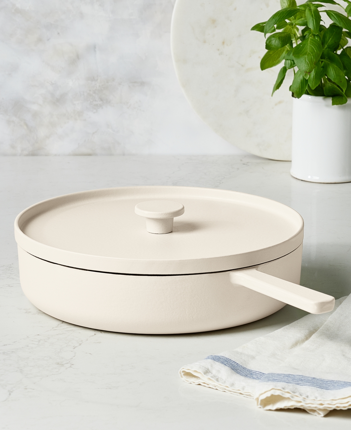 The Cellar Enameled Cast Iron 3.5-qt Braiser, Exclusively At Macy's In Cream
