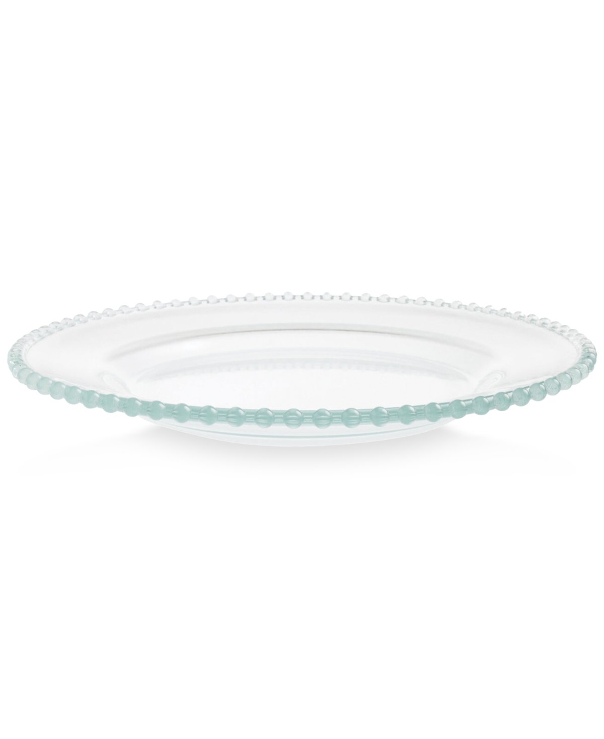 American Atelier Beaded Clear Glass Charger Plates, Set Of 4 In No Color