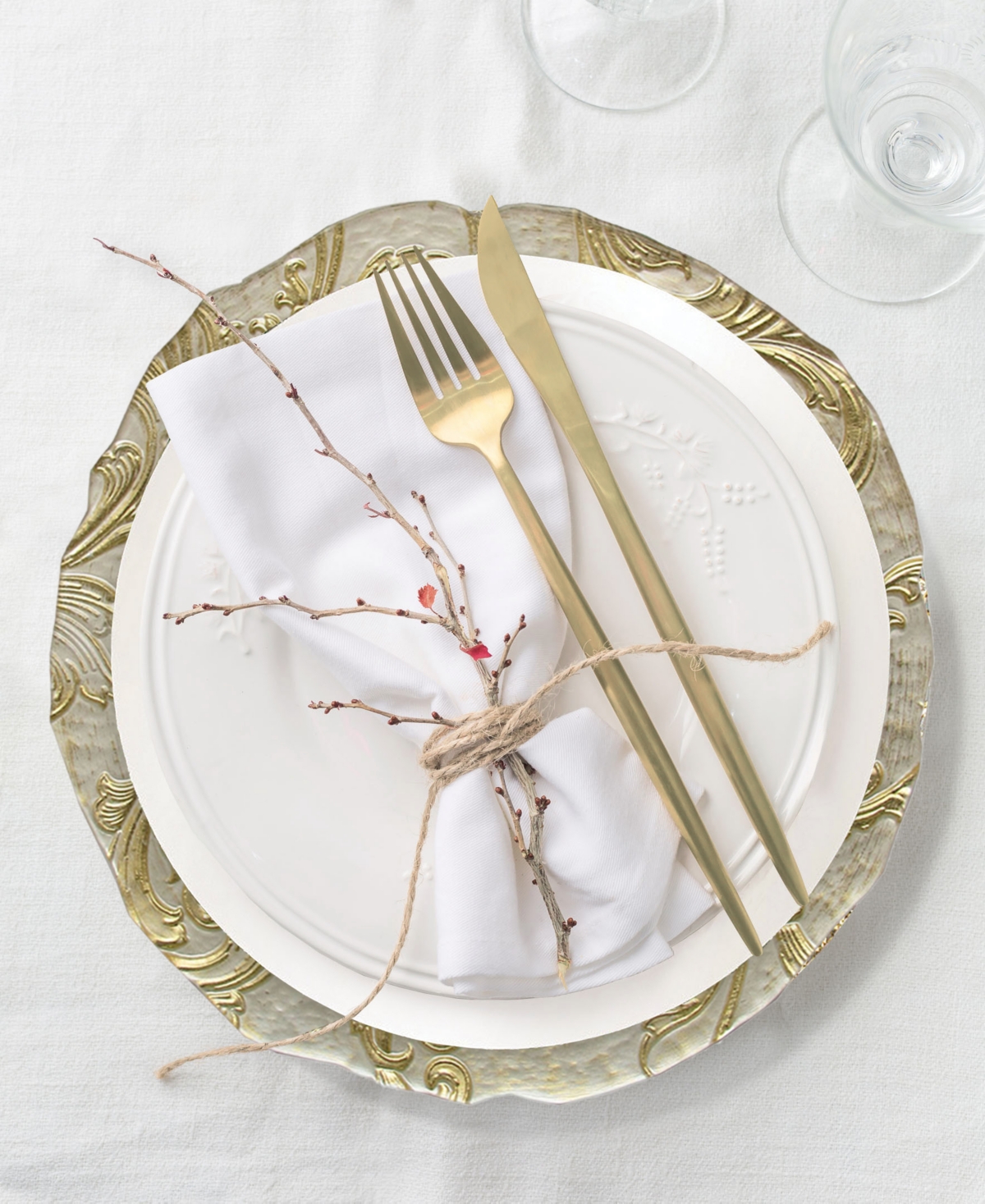 American Atelier Vanessa Charger Plate 13", Set Of 4 In Gold