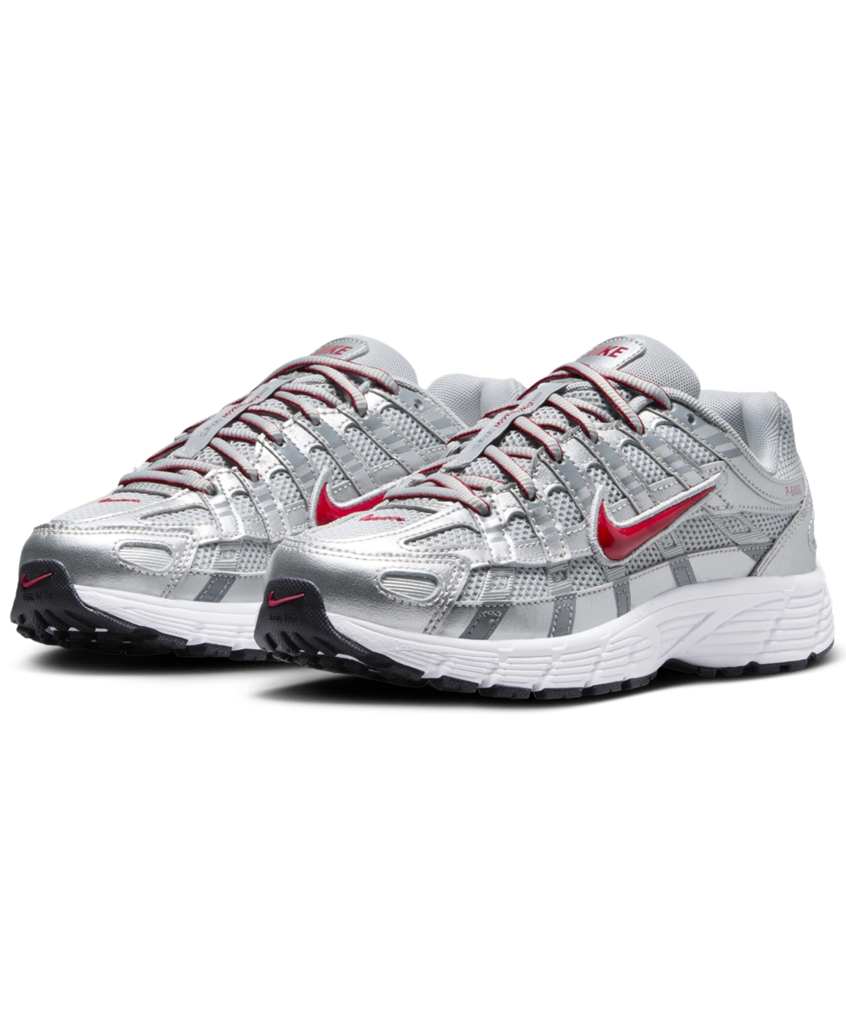 Nike P-6000 Sneaker In Silver,red